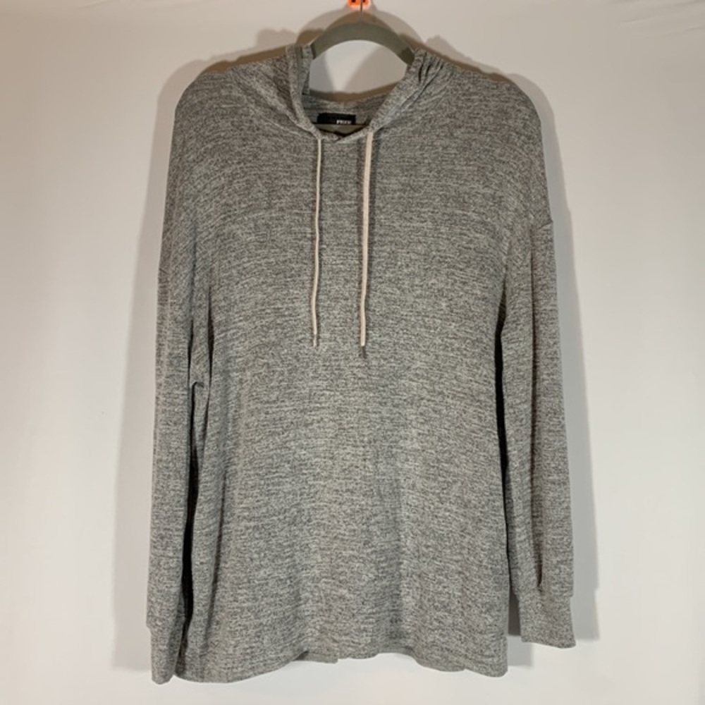 Wilfred Free Grey Open Back Drape Sweater Top